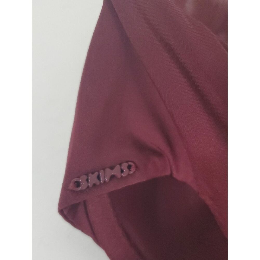 SKIMS Unlined Demi Bra in Deep Burgundy Size 34DD - Picture 3 of 8